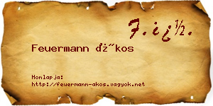 Feuermann Ákos névjegykártya
